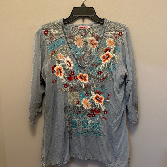 Johnny Was Tops - Johnny Was Embroidered Top M